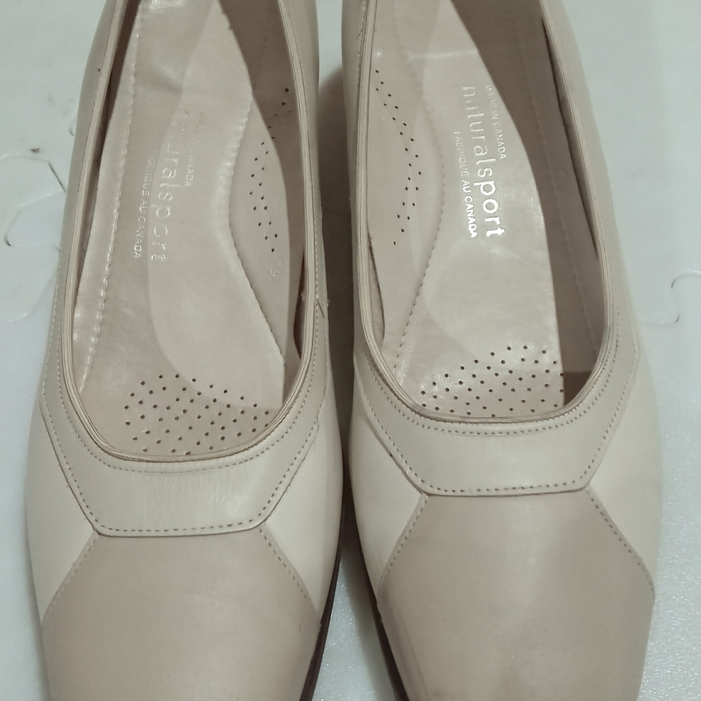 Natural Sport Women's Cream Leather Loafers